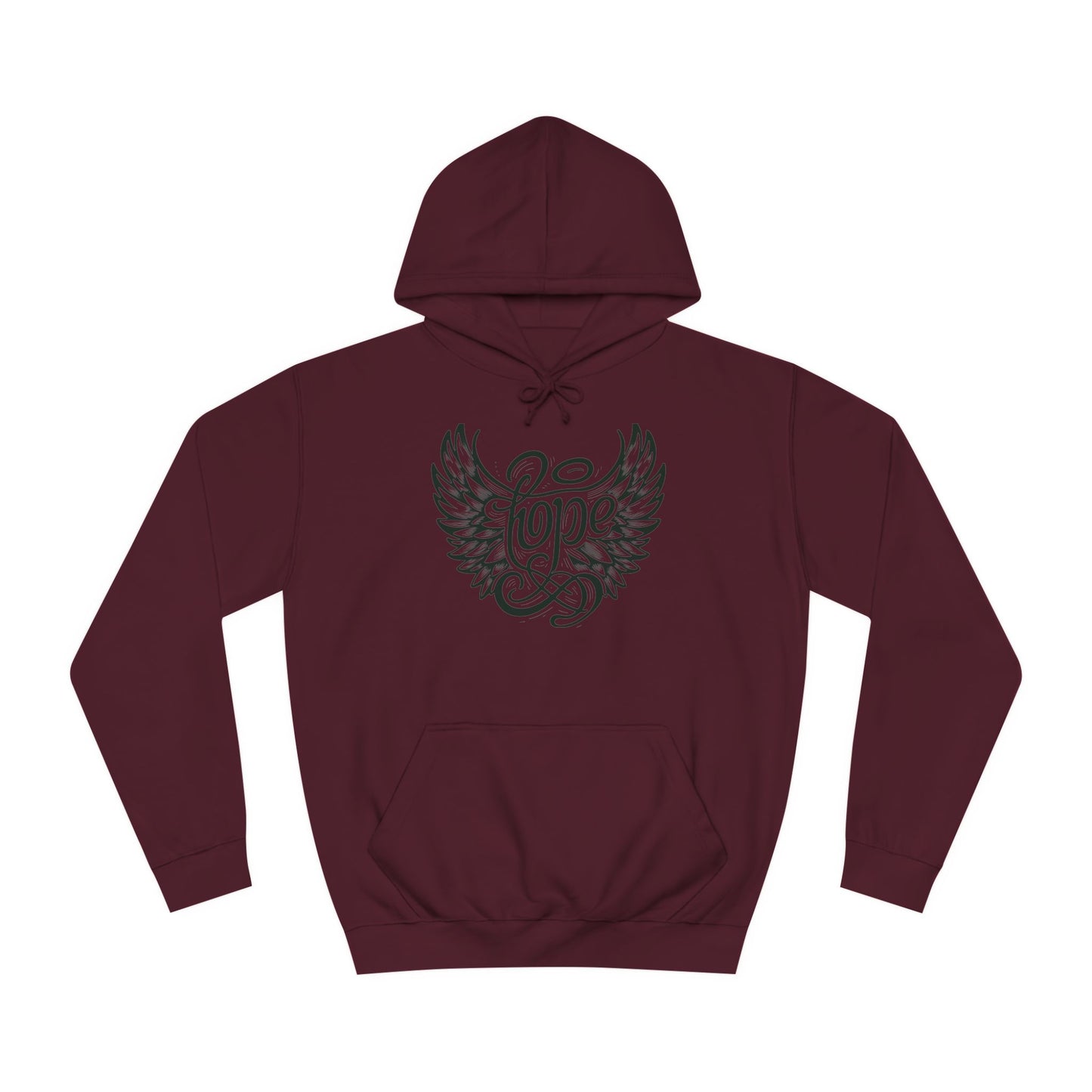 Hope Inside Angel Wings Unisex College Hoodie