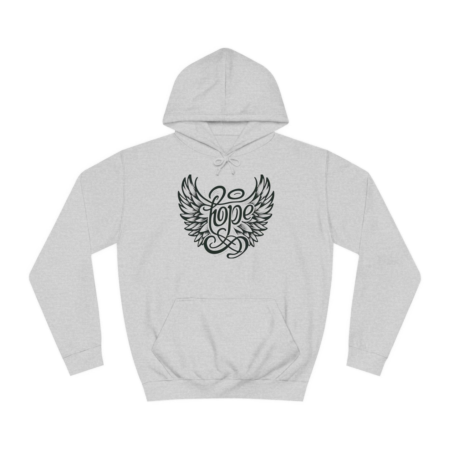 Hope Inside Angel Wings Unisex College Hoodie