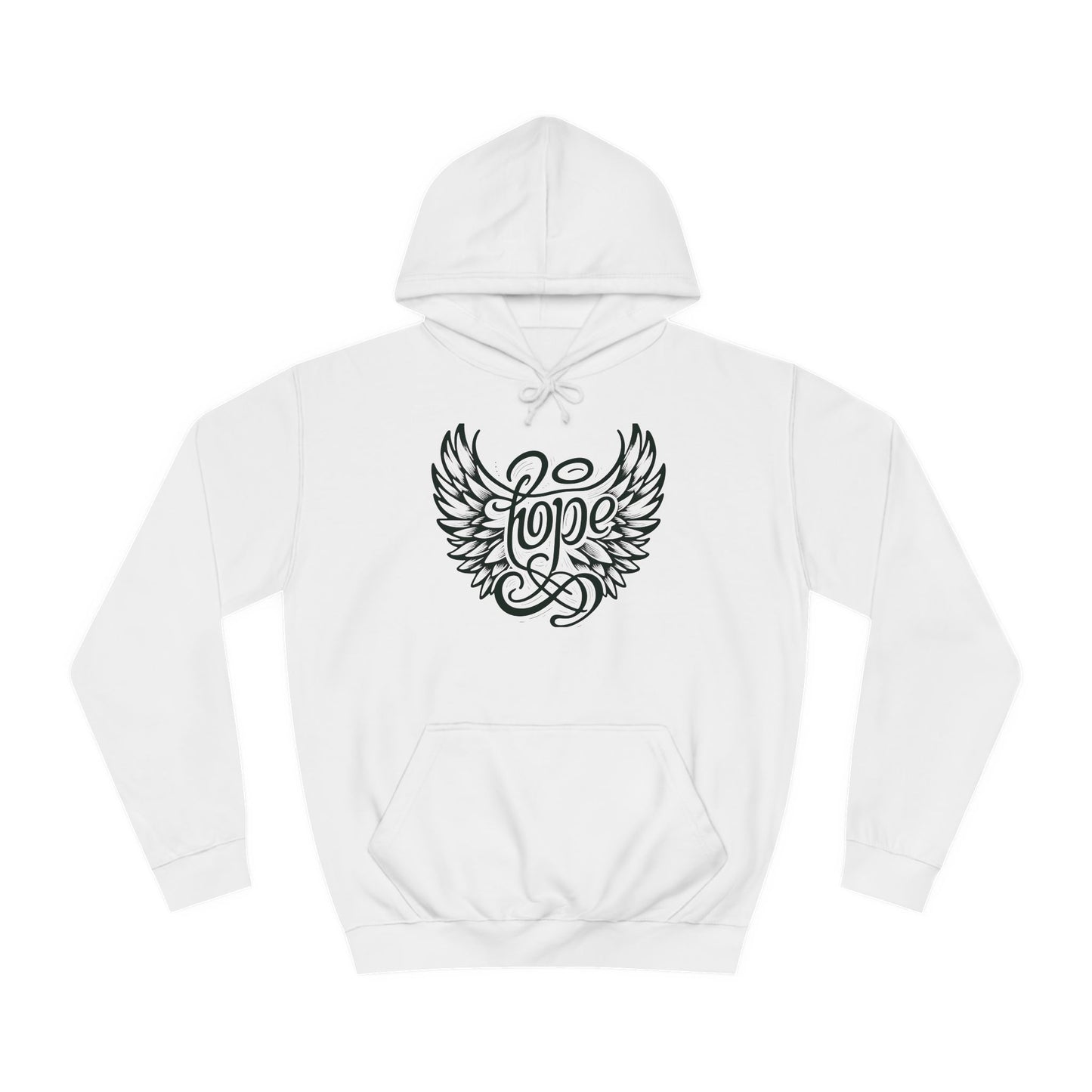 Hope Inside Angel Wings Unisex College Hoodie