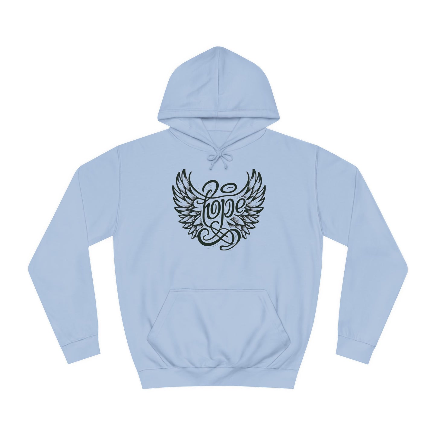 Hope Inside Angel Wings Unisex College Hoodie