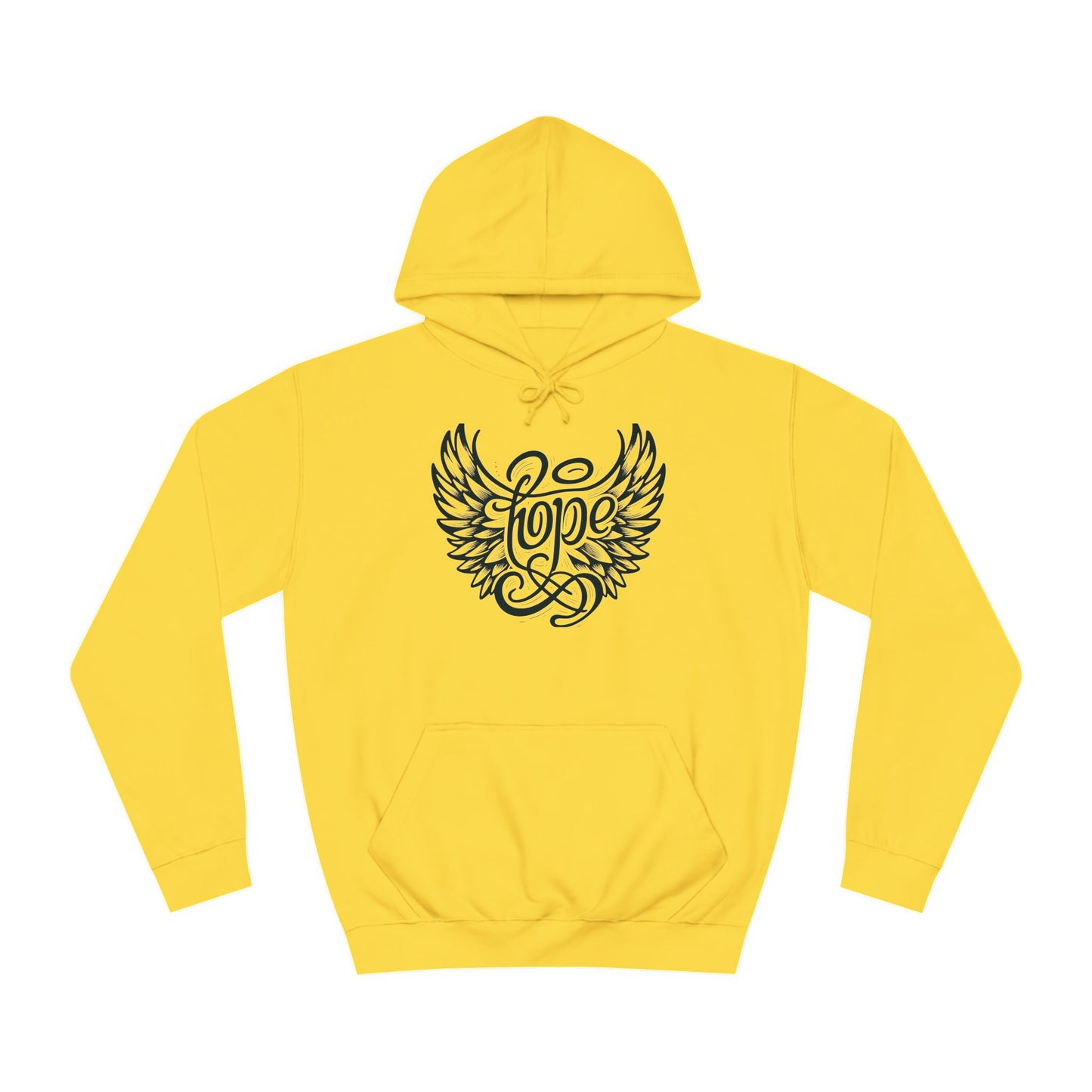 Hope Inside Angel Wings Unisex College Hoodie